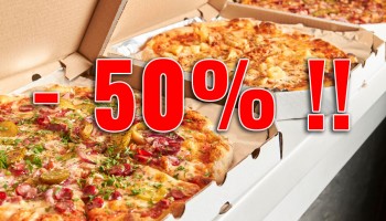 3 PIZZAS 30cm achetées = la 4ème à Moitié prix !